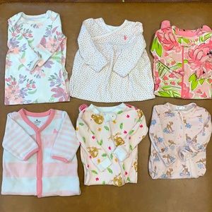 Lot of Baby Girl sleepers